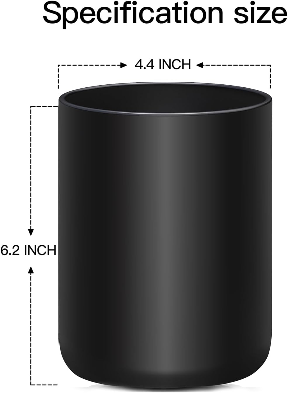 Matte Black Kitchen Utensil Holder for Countertop, Ceramic Cooking Utensil Crock for Kitchen decor, H6.2*4.4INCH