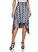 Produktbild oodji Ultra Damen Leichter Rock mit Asymmetrischem Saum, Blau, DE 32 / EU 34 / XXS