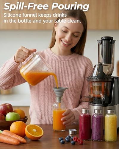 Image of Zukro Glass Water Bottles with Lids 12 oz, Reusable Clear Juice Bottles With Stainless Steel Airtight Cap for Juicing, 100% Leak Proof Juice Drinking Jar for Smoothie, Milk, BPA Free, Set of 4
