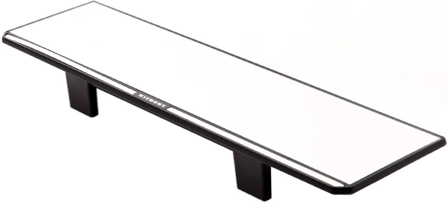KITBEST Rear View Mirror, Flat Rearview Mirror Clip on Car Interior Mirror, Wide Angle Panoramic Auto Mirror to Reduce Blind Spot Effectively