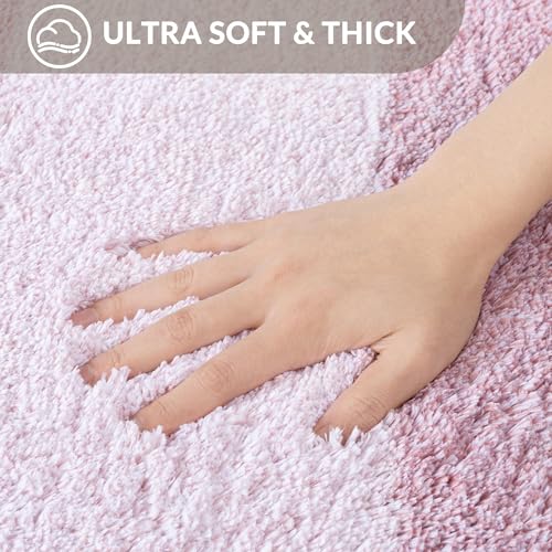 Miniatura 4 de Exclusivo Mezcla Alfombra De Baño De Microfibra - Antideslizante, Absorbente Y Extra Suave, Secado Rápido Y Lavable A Máquina, Para Baño, Ducha Y Decoración, 60 X 90 Cm, Rosa