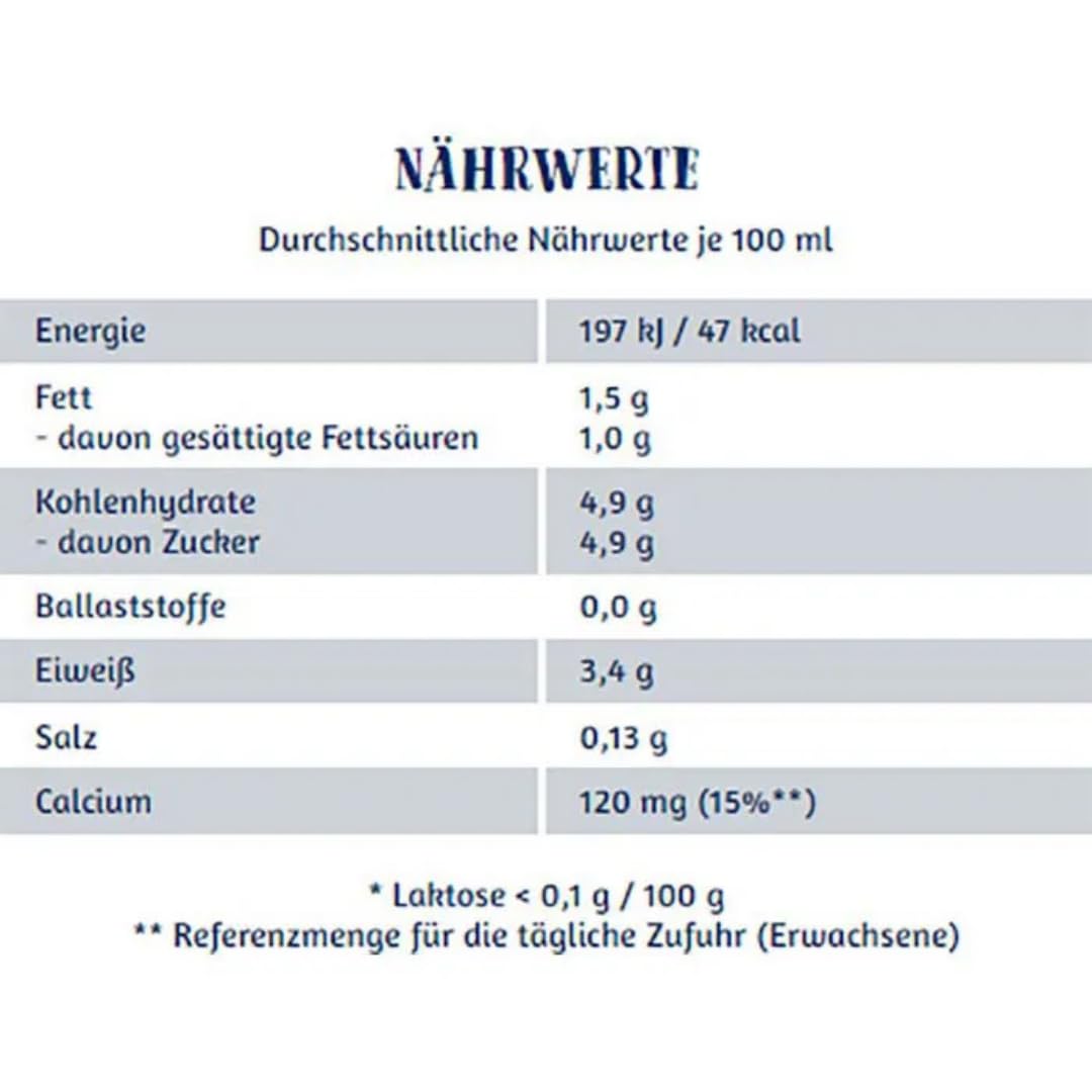 MinusL Milch Laktosefreie H-Milch 1,5% Fett Haltbare Milch, je 1 Liter, 50 Stück+ pufai