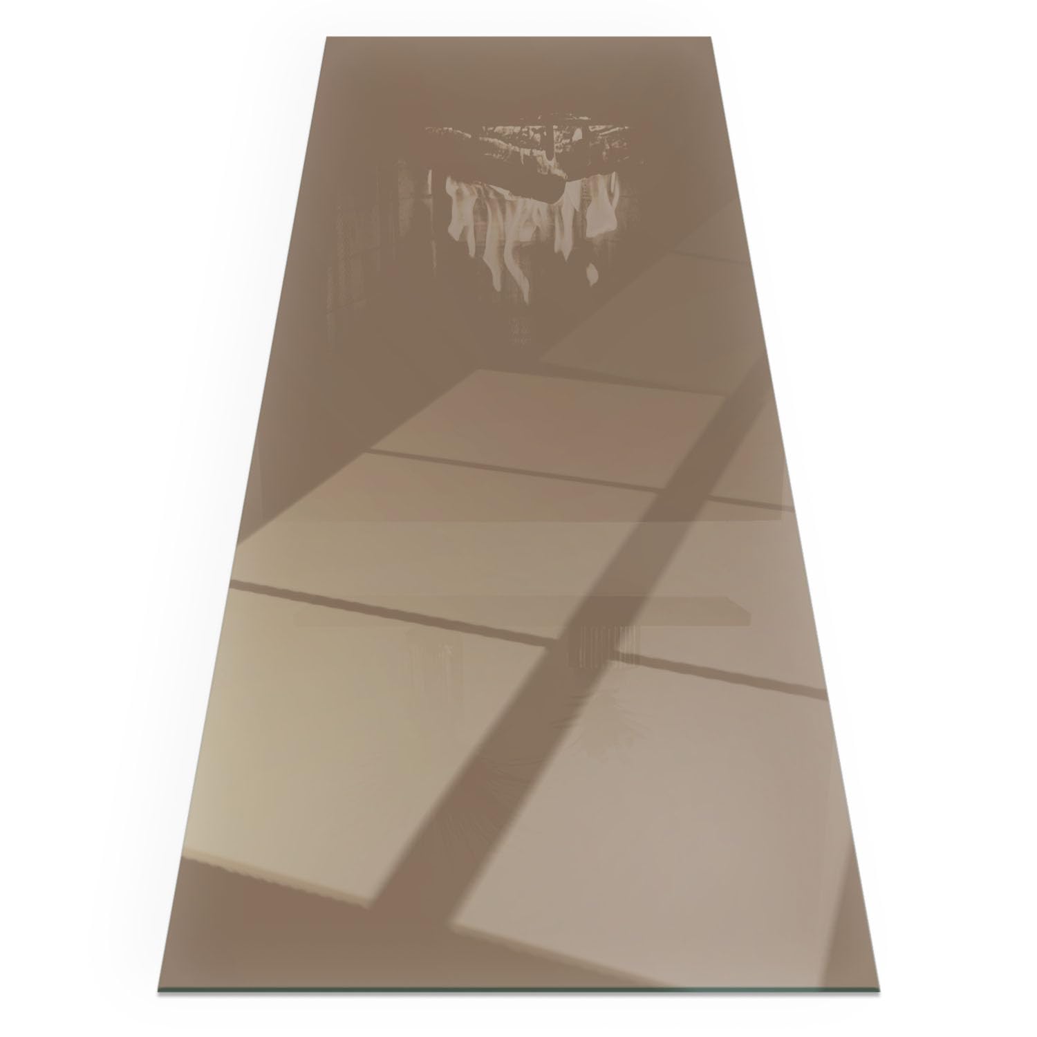 Plaque de sol de cheminée anti-taches et résistante aux braises en verre