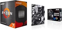 Vista 2 de AMD Ryzen 7 5700G Procesador de escritorio desbloqueado de 8 núcleos y 16 hilos y ASUS ROG Strix B550-F Gaming AMD AM4 Zen 3 Ryzen 5000 y Ryzen