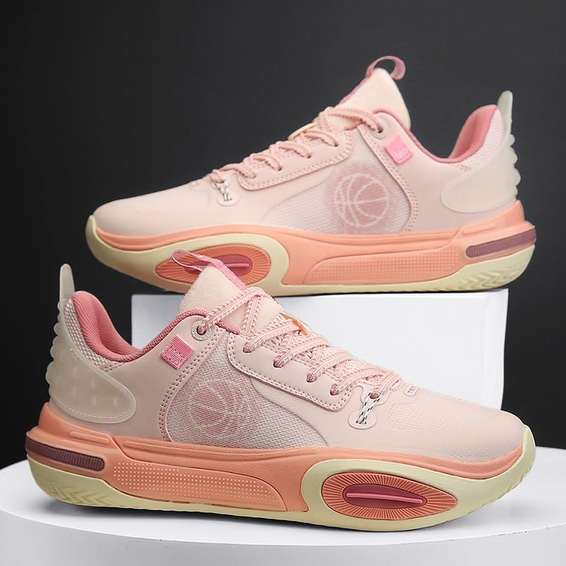 Chaussures de basket-ball unisexes rose powder en taille 38