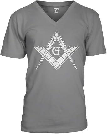 Freemason Logo - Illuminati Square & Compass Unisex V-Neck T-Shirt