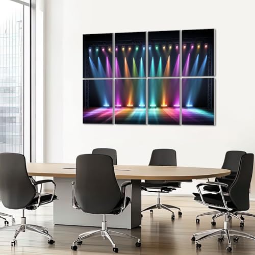 8 Pack Paneles Acústicos Artísticos Absorbentes de Sonido Multicolor 48"x32" miniatura 7