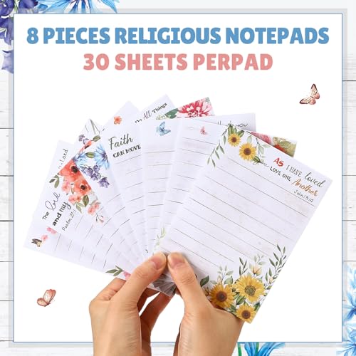 Notes adhésives chrétiennes religieuses, cadeau élégant floral - 3