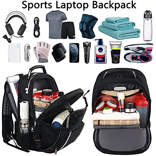 Travel Laptop Backpack, Extra Large Bookbag For Men Women,Basketball Backpack With Usb Charging Port Rfid Anti Theft Tsa Approved,School College Student Waterproof Bag Fits 17 Inch Computer Notebook #TOP5