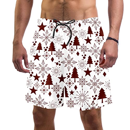 JDEZ maillots de bain pour hommes à motif de flocons de neige pour la plage