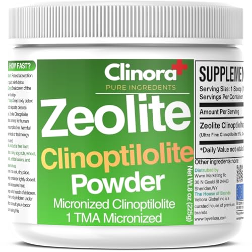 Zeolite Detox Powder | Ultra FINE Less-Than 1 m | Clinoptilolite 95% | High Purity | for Full Body Cleanse Gut Health Energy Immune & pH Support | Natural Mineral | 8oz (225 g)
