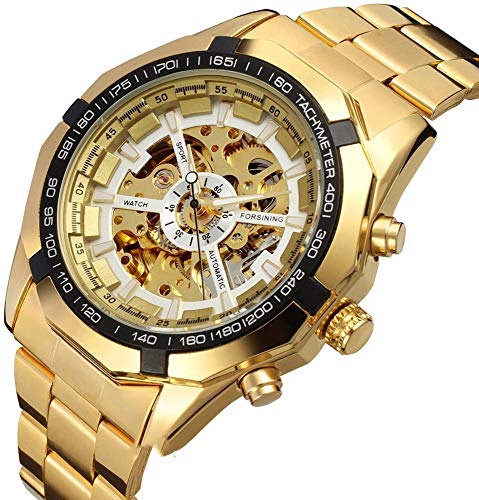 FANMIS Classic Mens Automatic Mechanical Watch with Stainless Steel Bracelet