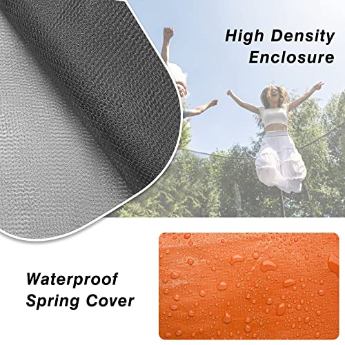 Image of AOTOB Trampoline with Net for Kids Outdoor 15FT ASTM 400LBS-Orange