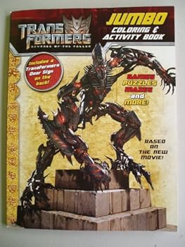 Paperback Transformers Revenge of the Fallen: Jumbo Coloring & Activity Book (Based on the new movie) by Unknown (2009) Paperback Book