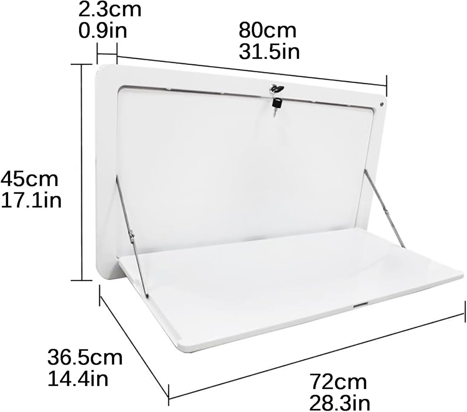 Wall Folding Table, Rv Caravan Folding Tables, Lockable Wall Table Kit, Ideal for Caravans, Vans, Truck Campers, Travel Trailers