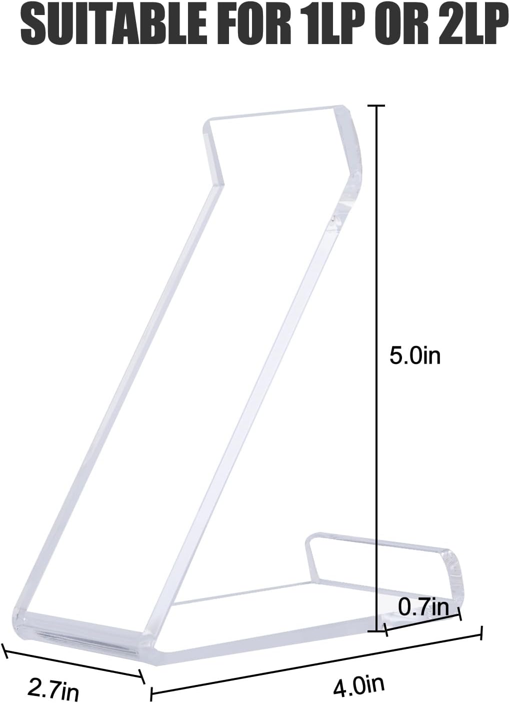 Kalami Vinyl Record Stand Display Album LP Cover | Display Nowplaying, Clear Acrylic Material, Tabletop Display, No Assembly Required, Vinyl Record Player Accessories