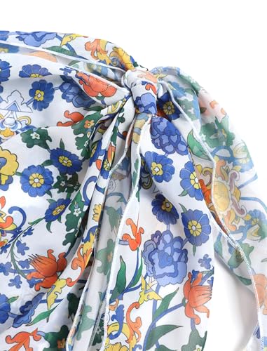 Image of ZAFUL Women's Sarong Coverups Beach Wrap Sheer Bikini Cover Up Mini Skirt | Wraps Swimwear, Cover Ups for Swimwear, Multi-Wear, Texture, Floral