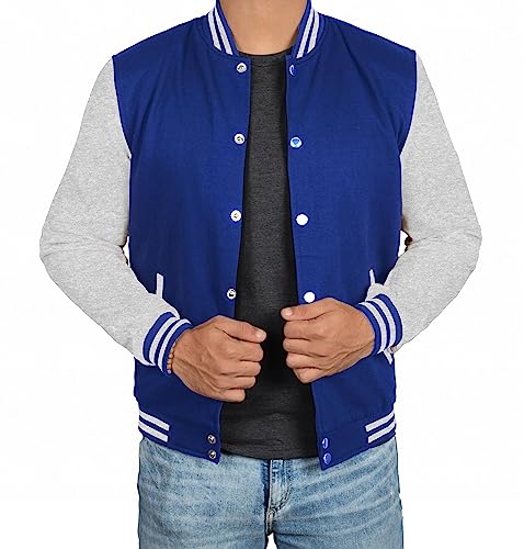 Image of Decrum Varsity Jacket Men - Casual High School Baseball Letterman Style Mens Bomber Jackets