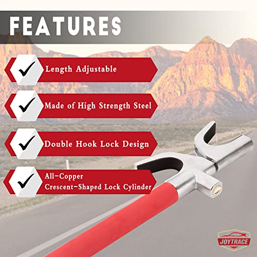 Steering Wheel Lock Anti-Theft Device Universal Retractable Steering Lock For Most Car Truck Van Suv #TOP1