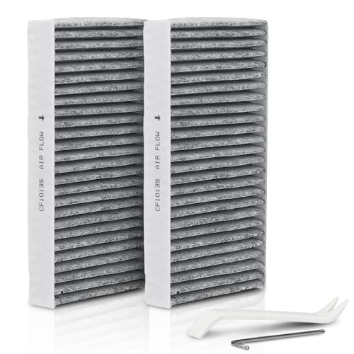 Image of CF10135 Cabin Air Filter with Activated Carbon Compatible for Honda Civic 2001-2005, CR-V 2002-2006, Element 2003-2011, Acura RSX /CSX Replaces OE PC5439-P, C15439, 80292-S5A-003