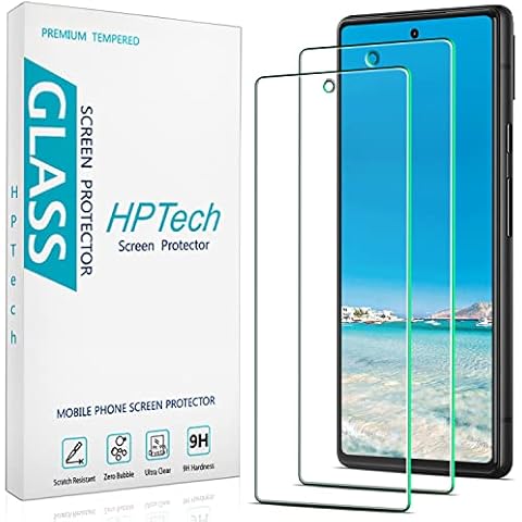 HPTech (2 Pack Designed for Google Pixel 6a 5G Tempered Glass Screen Protector, Anti Scratch, Bubble Free, Case Friendly Cover
