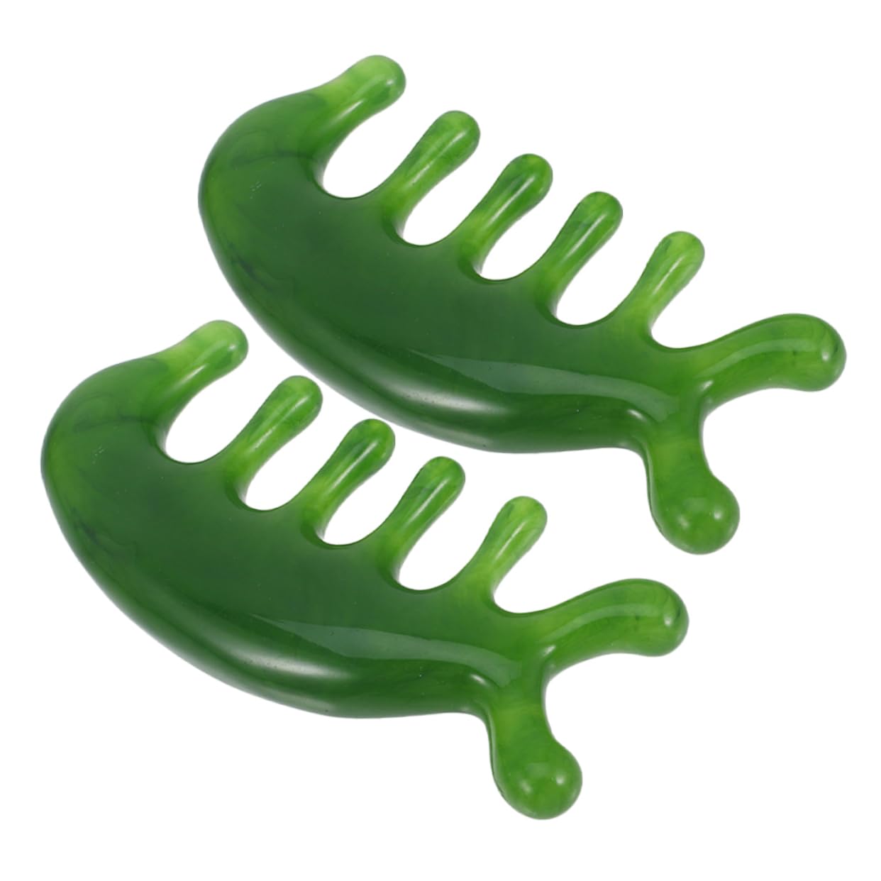 Beavorty 10 Stück Jade Peeling Massagekamm Kopfhaut Massagekamm Haarkamm Akupunktkamm Tragbarer Kamm Haarmassage Handkamm Für Die Kopfhaut Kopfhautmassagegerät Handkamm Handkamm