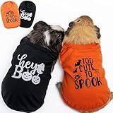 TUKOAW Halloween Guinea Pig Clothes, 2 Pack Soft Fleece Cute Small Animals Costume T-Shirt Pet Apparel for Rat Rabbit Chinchilla Kitten Chihuahua Puppy Ferret