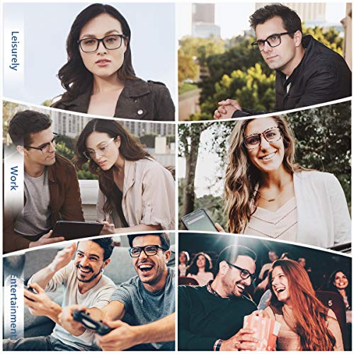 Image of Cyxus Blue Light Glasses for Men Women Reduce Eye Strain Square Frame 8083, 06-blue Light Glasses Set-black*2, Medium | Eye Protection,UV Protection,Lightweight TR90 Frame,Ideal for Computer Screen Office Work