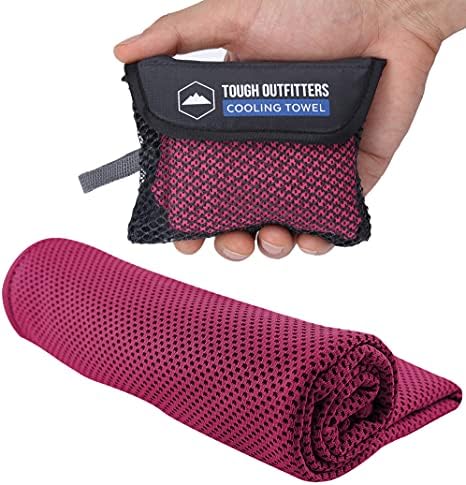 Cooling Towel - Sweat Rag & Towel for Gym, Workout, Running, Golf & Yoga - Head & Neck Cooling Wraps for Hot Weather - Neck Cooler for Quick Cool Down - Skin Cancer Foundation Recommended
