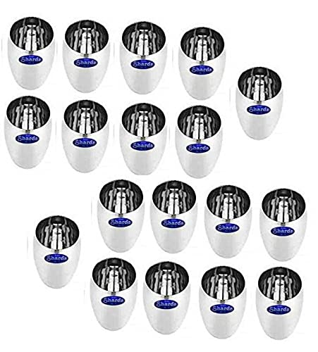 Sharda Metals Set of 12 Sleek Polished Glasses Summer Quality Stainless Steel Tumblers – Drinkware Dinning Table Accessories (B07N8ZYFSV) Amazon Price History, Amazon Price Tracker