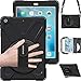 BRAECN iPad Air Shockproof Case [Heavy Duty] Full-Body Rugged Protective Case with a 360 Degree Swivel Kickstand/a Hand Strap/a Shoulder Strap for Apple iPad Air (Black)
