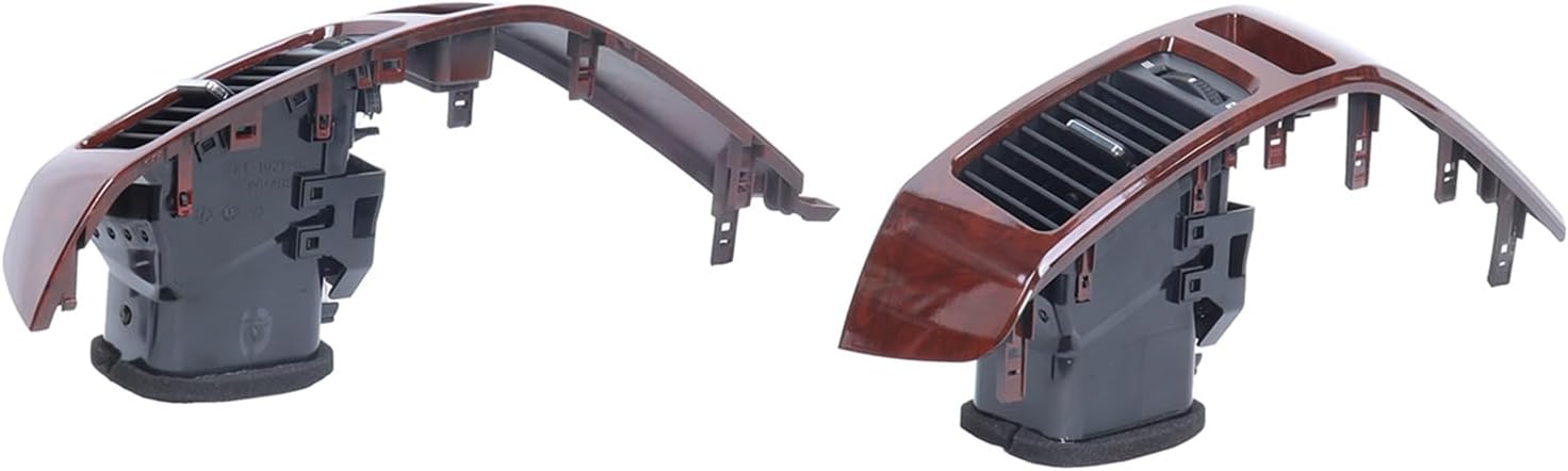Center Dash A/C Air Vent with Grille Dark Walnut Color Compatible with 2003-2009 Toyota Prado,LC-120 GX470,Trim Panel Console Outlet Insert Frame
