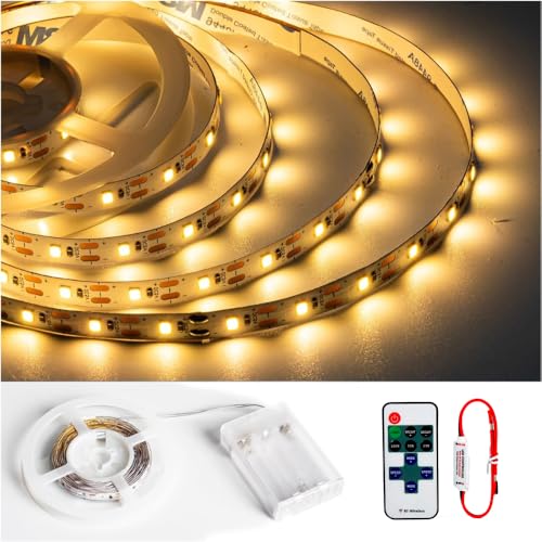 Fita de LED 5m Cortável com Controle Remoto Ideal para Casa Escritório ou Loja Alimentada por 3 Pilh