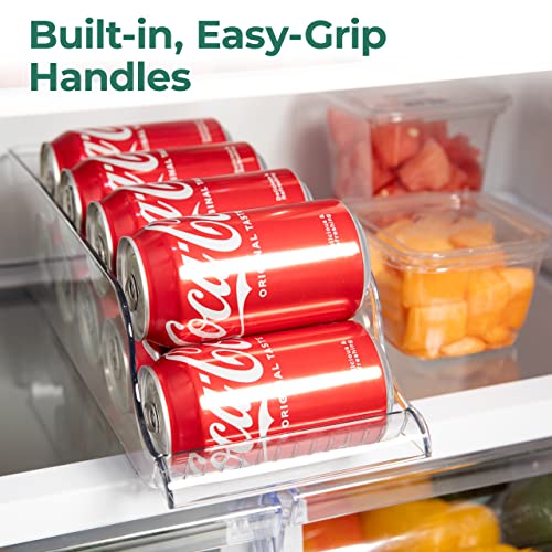 Greenco Refrigerator Organizer Bins for Soda Can - Soda Can Organizer for Refrigerator with Durable Handles, 1 Pack - Soda Can Dispenser for Refrigerator - Drinks, Kitchen Organization