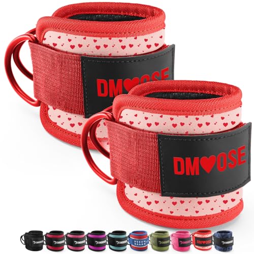 Image of DMoose Ankle Strap for Cable Machine - One Size Fit with Premium Padding, Workout Kickback Ankle Cuffs, Ankle Bands for Working Out, Booty Workouts, Leg Extension, Hip Abductors & Lower Body Exercises