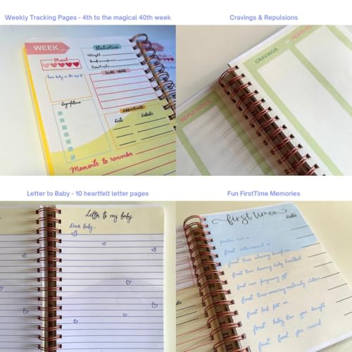 Image of Pregnancy Journal for Pregnant Women - 40-Week Bump Tracker & Memory Book with Stickers | Guided Pregnancy Planner with Prompts, Milestone Pages & Hardcover Keepsake | Gift for Expecting Moms (Goth mom)
