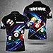 GABITA Personalized Billiard Balls 3D Polo Shirts Multicolor, Custom Billiards Jerseys, Billiards Pool Shirt for Men and Women, 8 Ball Pools Jerseys, 3D Pool Shirts for Team Player New 2