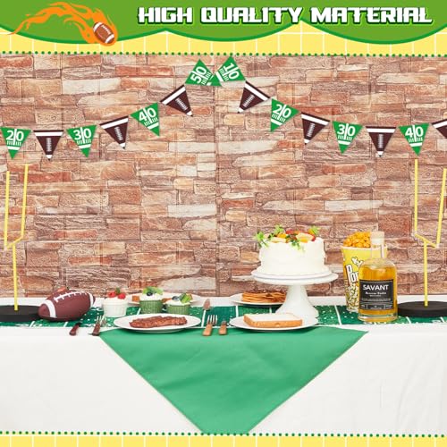 JolliLudo 5 Pcs Football Goal Post Decoration Kit Includes 2 Football Field Goal Post Centerpieces 1 Table Runner 1 Mini Ball 1 Pump for Sports Court Theme Birthday Party Decorations Supplies