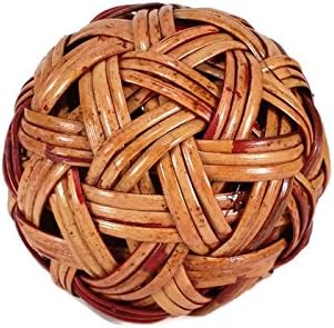 perfect2desire Rattan Ball Sepak Takraw Sport Kick Ball Rattan Wood Hademade Handcraft Style Antique