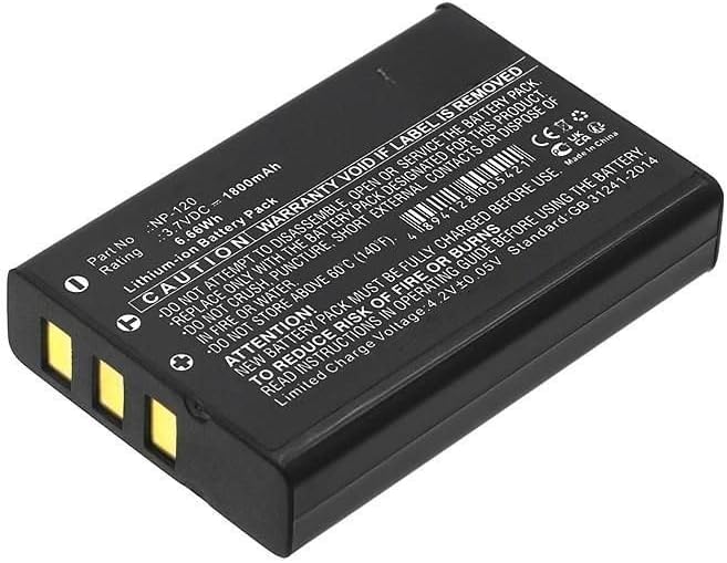 CoreParts Camera Battery for Aiptek 6.66Wh Li-ion 3.7V 1800mAh, ZPT-PM18 DXG-595V (6.66Wh Li-ion 3.7V 1800mAh Black 6.7Wh Li-ion 3.7V 1800mAh Black, DXG-595V)