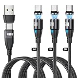 Cable magnético de carga rápida USB-C a USB-C: Ambos extremos del cable son USB C, que cumple con los requisitos de los últimos adaptadores, y la velocidad de carga es más rápida y estable que USB A a USB C