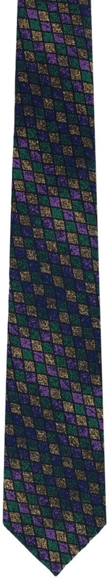 Trafalgar Men's Carnival Diamond Multi-Colored Novelty Silk Necktie