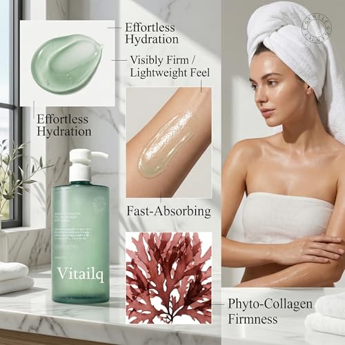 Vitailq Beauty Vitailq Ha Hydrating Body Serum, Body Hydrator Hyaluronic Acid Body Serum, Lightweight Fast-Absorbing Body Care for Deep Hydration & Silky,Non-greasy Skin (1pcs)