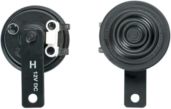 HELLA 3AL 922 196-011 Signal Horn - S70-12V - 112dBA - Frequency Range 420Hz - High Tone - Housing Colour Black - Flat Plug-in Connector