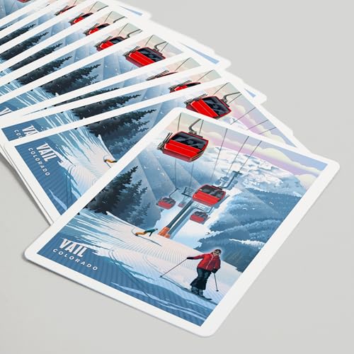 Lantern Press Baraja póker arte Vail Colorado 52 cartas miniatura 5