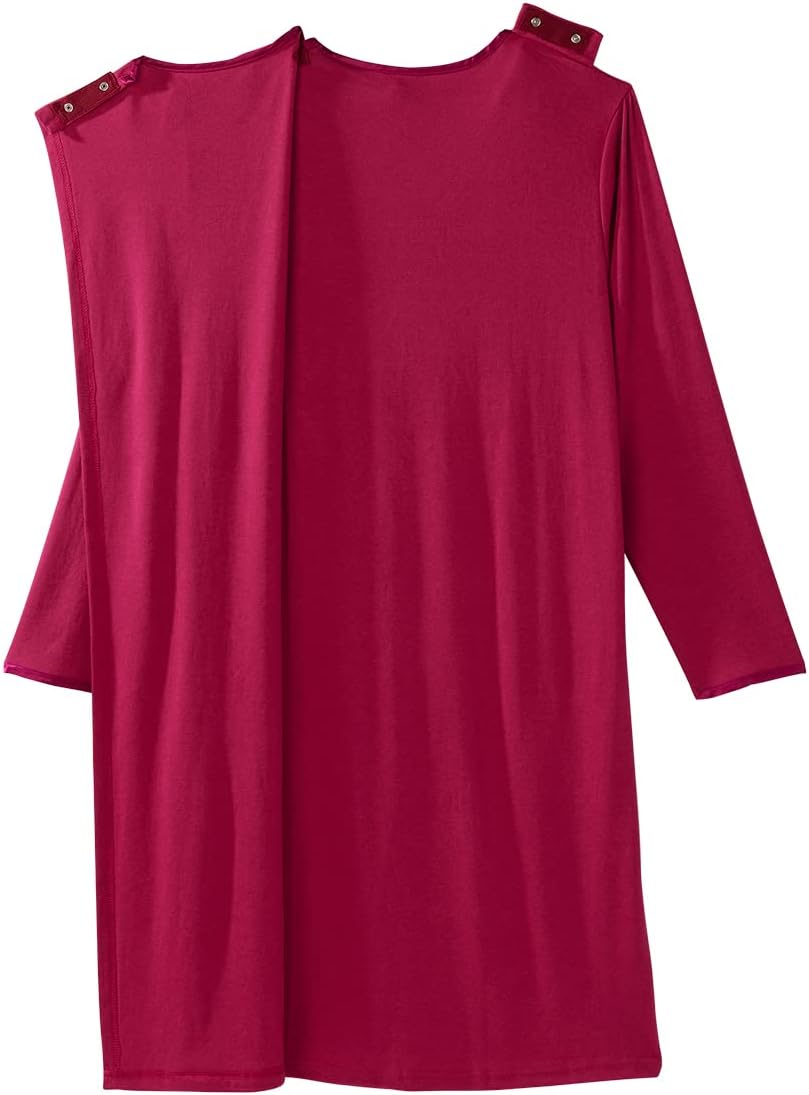 Silverts Open-Back Hospital Gowns for Women – Comfortable, Dignified, Easy Dressing for Seniors & Patients - Long Sleeve - Image 2