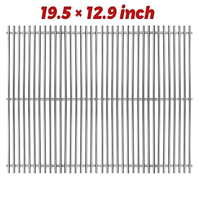 Utheer 7528 304 Stainless Steel Cooking Grid Grate (19.5 x 12.9 inch) for Weber Genesis E and S Series 300 E310 E320 S310 S320 Gas Grills, Weber Genesis Grill Replacement Parts