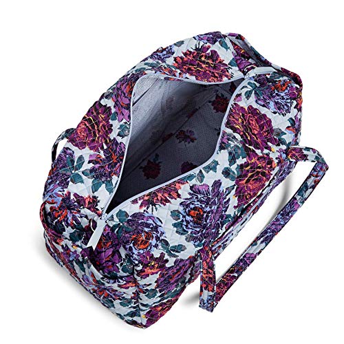 Vera Bradley Women's Signature Cotton Large Travel Duffel Bag, Neon Blooms, One Size