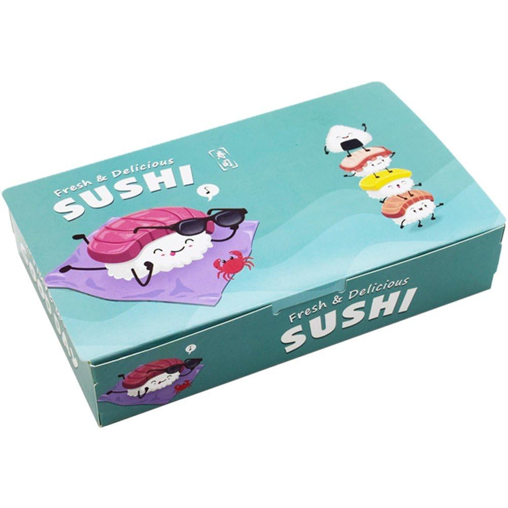 Scatole per Alimenti Asporto 100 Pezzi Scatole per Salumi Piccoli Contenitori per Sushi Palline di Riso Contenitori Asporto Fornitura di Imballaggi per Ristorante