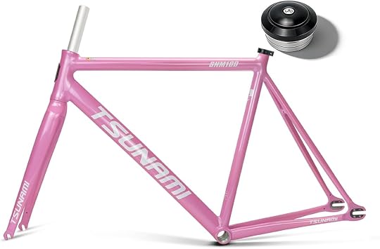 700C Fixed Gear Bike Frameset 49CM /52CM /55CM/ 58CM C Brake Quick Release 100/120mm Bike Frame Aluminum Alloy Racing Track Bike Frames with Bike Fork